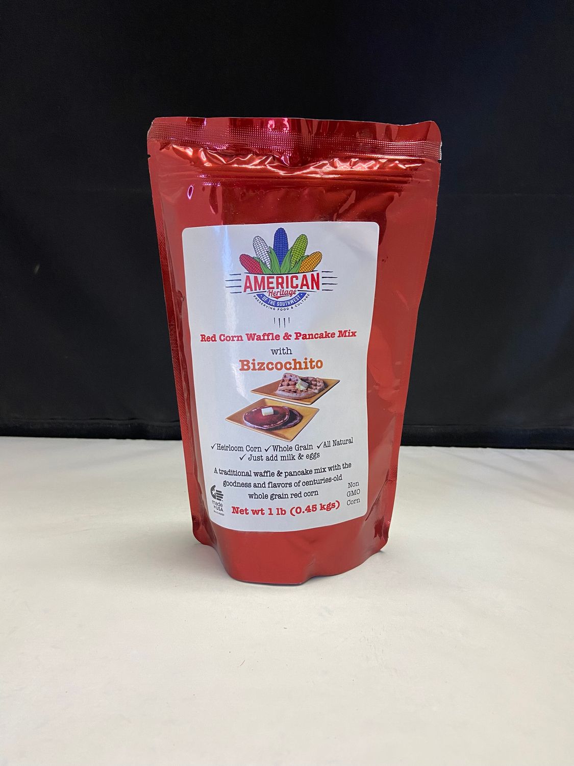 Red Corn Waffle &amp; Pancake Mix with Bizcochito
