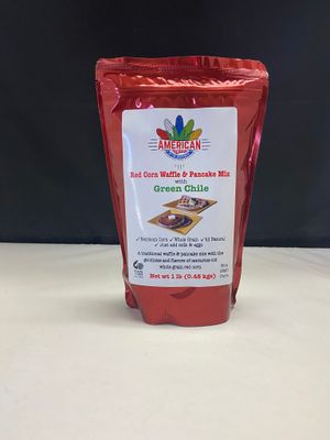 Red Corn Waffle &amp; Pancake Mix with Green Chile