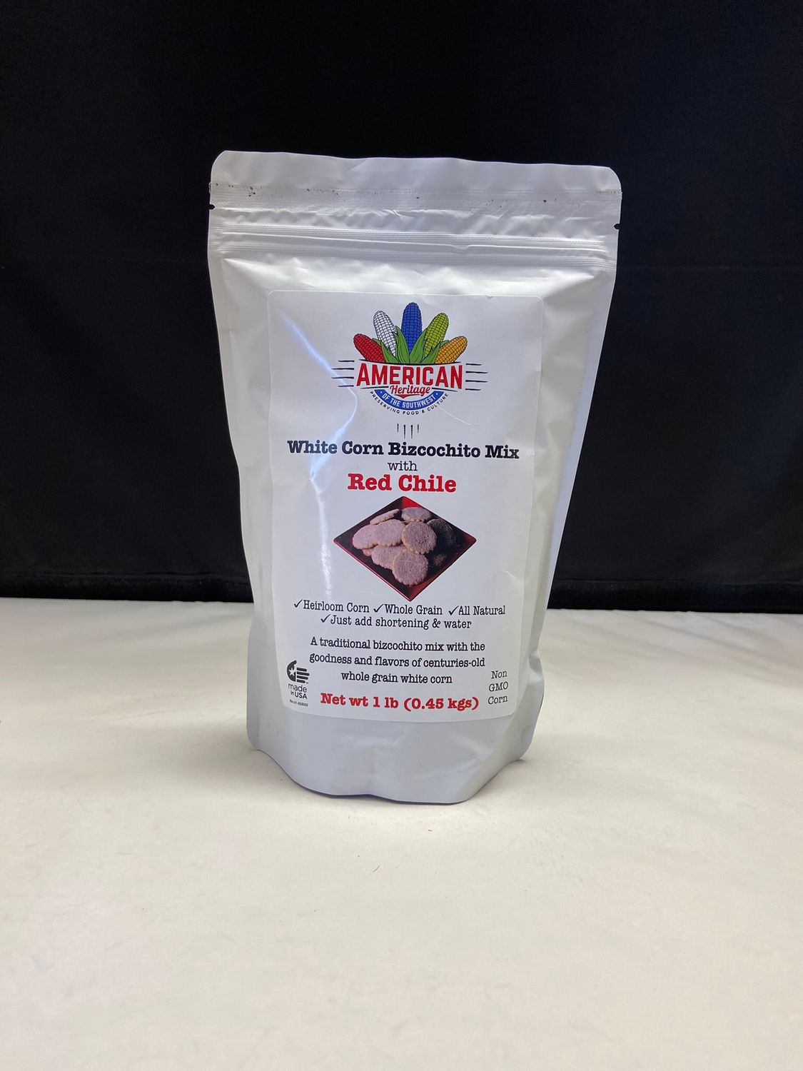 White Corn Bizcochito with Red Chile