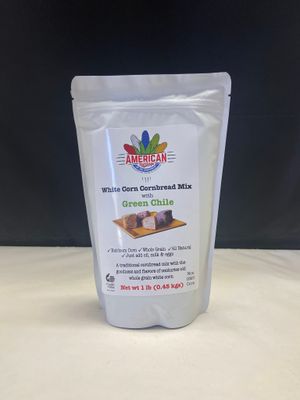 White Corn Cornbread Mix with Green Chile