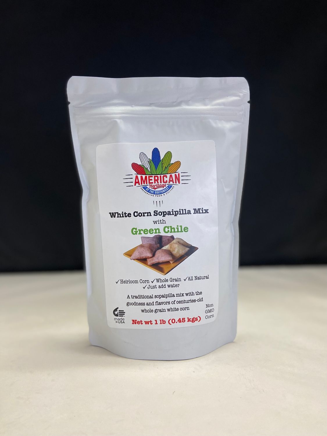 White Corn Sopaipilla Mix with Green Chile