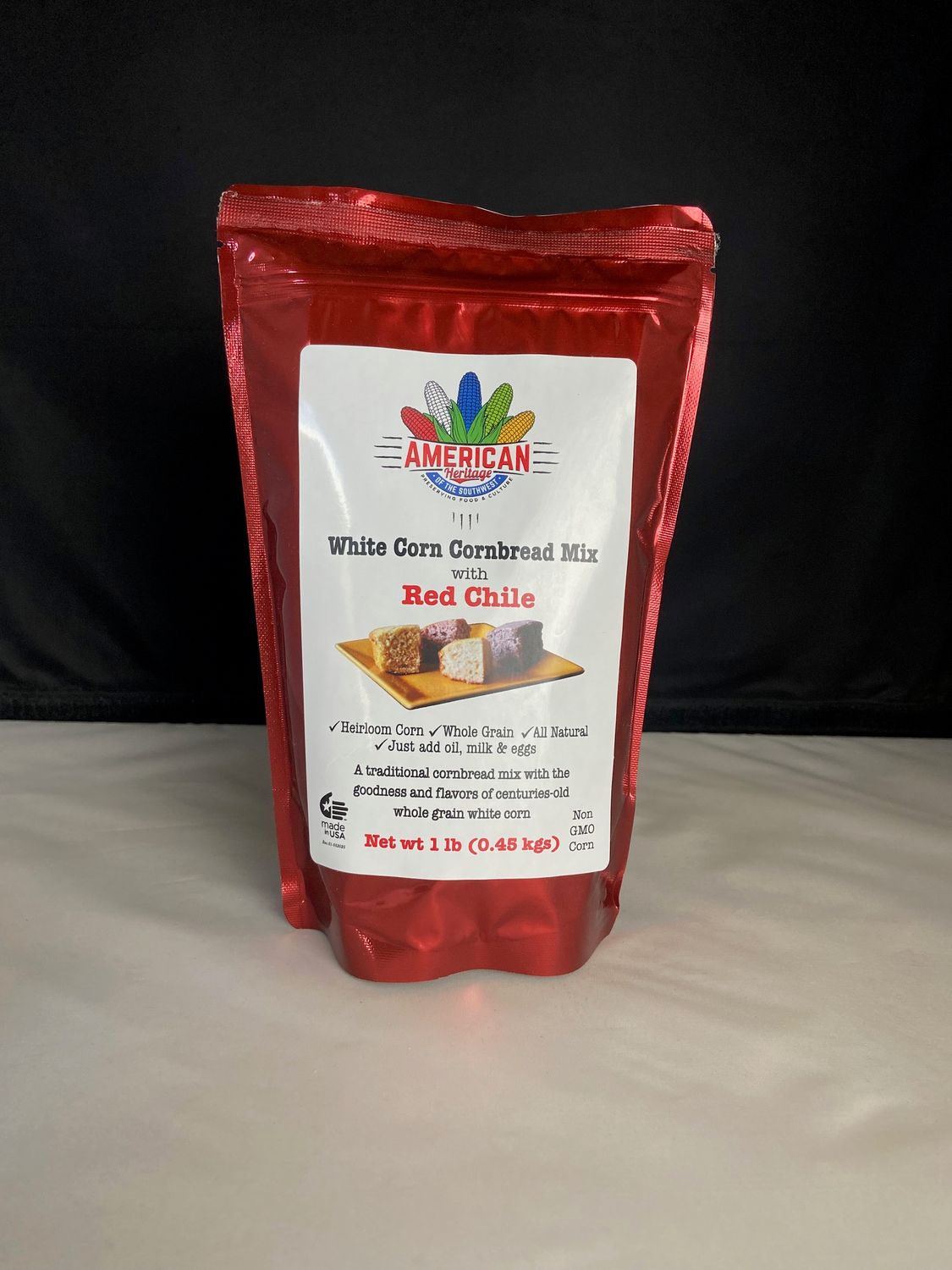 White Corn Cornbread Mix with Red Chile