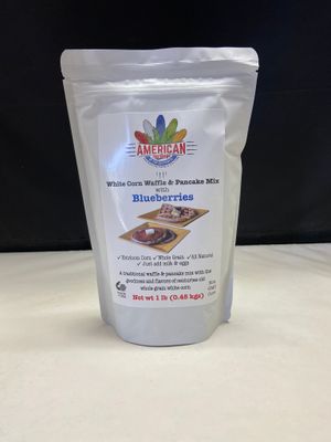 White Corn Waffle &amp; Pancake Mix with Blueberries