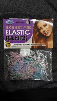 Transparent Pastel Elastic Bands 275 Pcs
