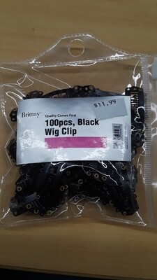 100pcs, black Wig Clip