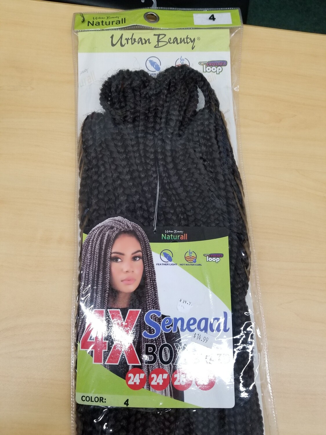 4 X Senegal Box Braid  U/ R Color 4 ,4 X