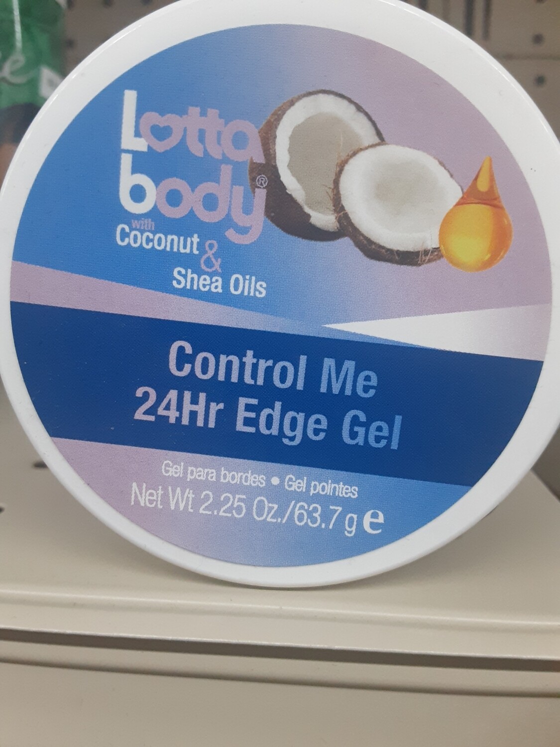 Lotta Body Coconut& Shea Oil Contrl Me 24 Hours Edge Gel 2.25 Oz.