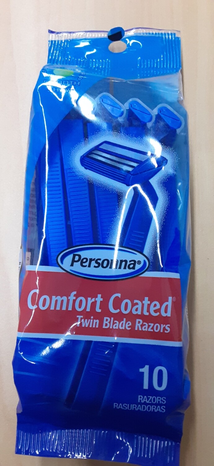 10 Comfort Coated Blue Razors
