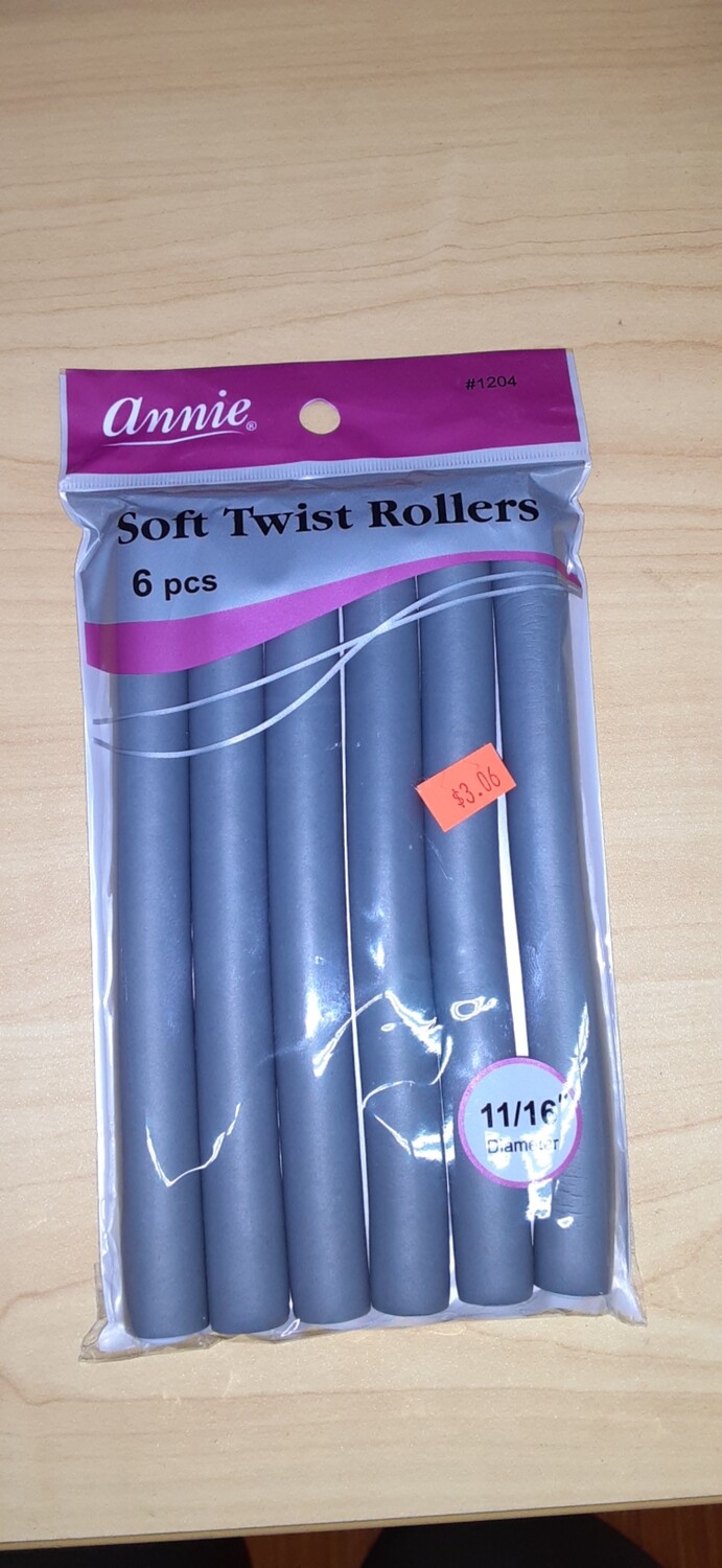 Twist Rollers Gray 6pcs