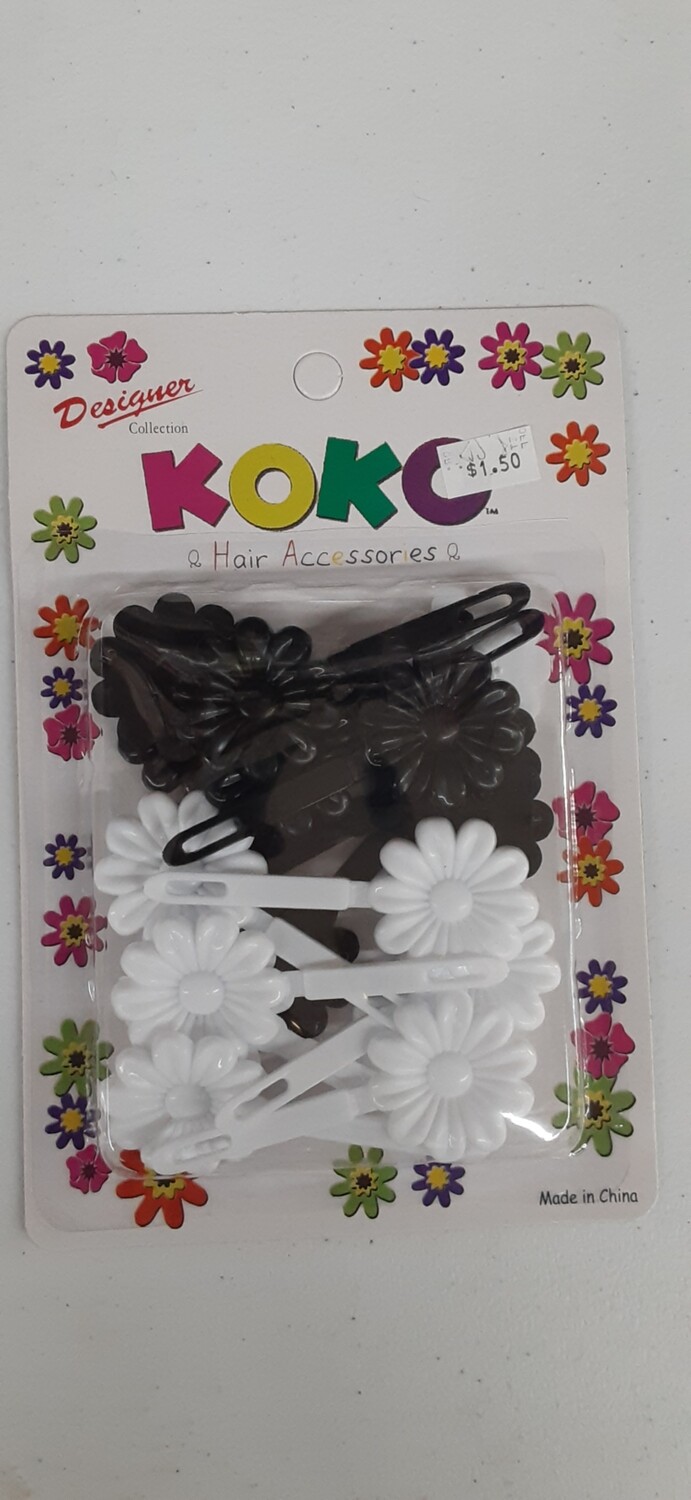 Koko Black & White Barrettes