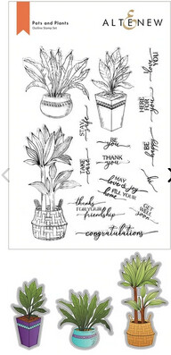 ALTENEW POTS AND PLANTS STAMP AND DIE SET