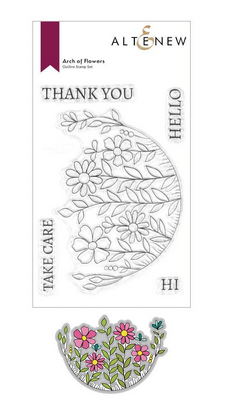 ALTENEW ARCHES OF FLOWERS STAMP AND DIE SET