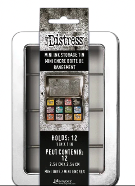 TH DISTRESS MINI INK PAD STORAGE TIN