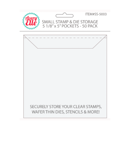 AE SMALL STAMP AND DIE STORAGE 5 1/8&quot; X 5&quot;- 50 PACK