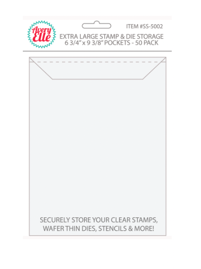 AE EXTRA LARGE STAMP AND DIE STORAGE 6 3/4&quot; X 9 3/8&quot;- 50 PACK