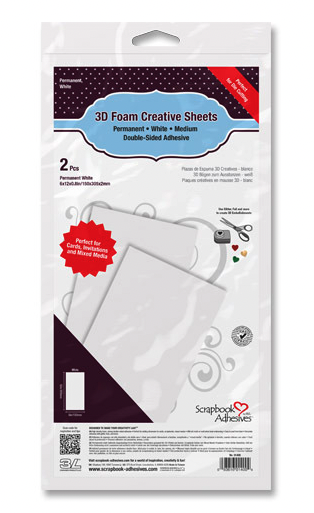 SA 3D FOAM sheets 6 x 12 x .8 IN WHITE