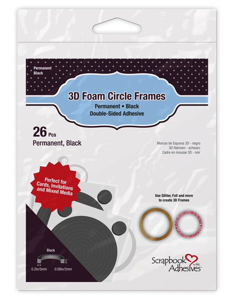 SA 3D FOAM CIRCLE FRAMES PERMANENT BLACK