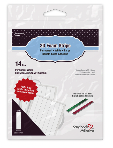 SA 3D FOAM STRIPS LARGE .5 X 5 X .08 IN