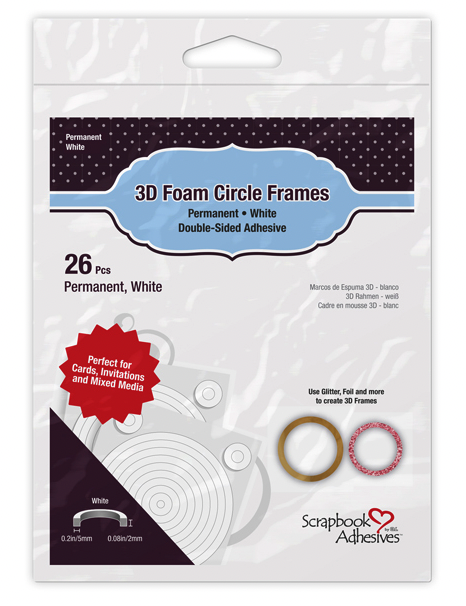 SA 3D FOAM CIRCLE FRAMES PERMANENT WHITE