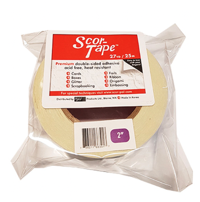 SCOR-TAPE DOUBLE SIDED ADHESIVE ROLL  1&quot;