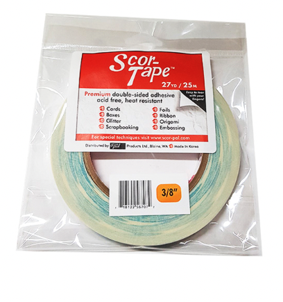 SCOR-TAPE DOUBLE SIDED ADHESIVE ROLL  3/8&quot;