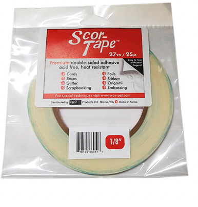 SCOR-TAPE DOUBLE SIDED ADHESIVE ROLL  1/8&quot;
