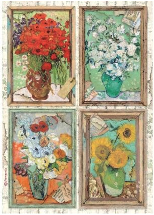 STAMPERIA DECOUPAGE RICE PAPER- ATELIER VAN GOGH