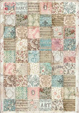 STAMPERIA DECOUPAGE RICE PAPER- PASSION PATCHWORK