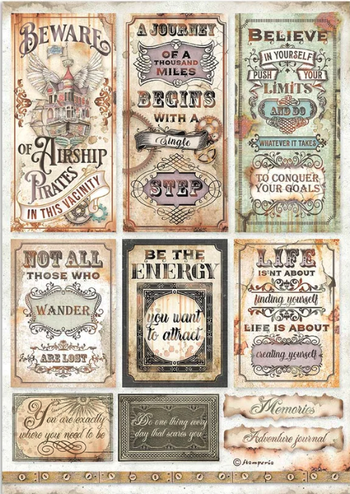 STAMPERIA DECOUPAGE RICE PAPER- LIFESTYLE TICKETS