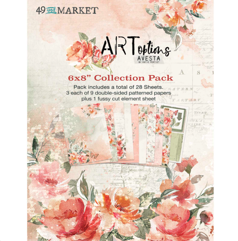 49&amp;M ARTOPTIONS AVESTA 6X8 COLLECTION PACK (28 DOUBLE-SIDED PAPERS)