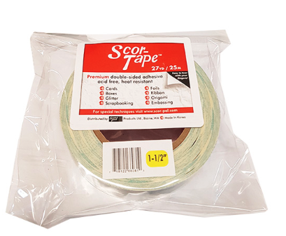 SCOR-TAPE DOUBLE-SIDED ADHESIVE ROLL  1 1/2&quot;