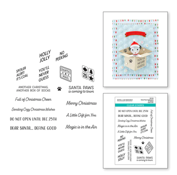 SB STAMPS- SANTA PAWS SENTIMENTS