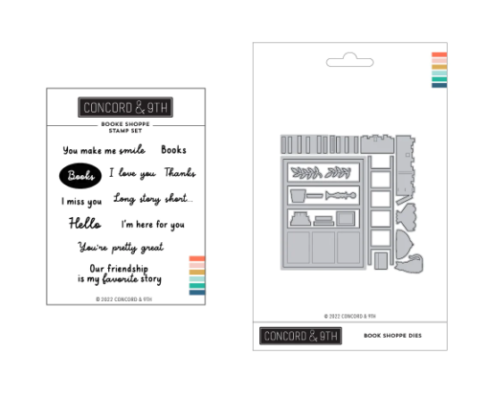 C&amp;9 STAMP AND DIE SET- BOOK SHOPPE
