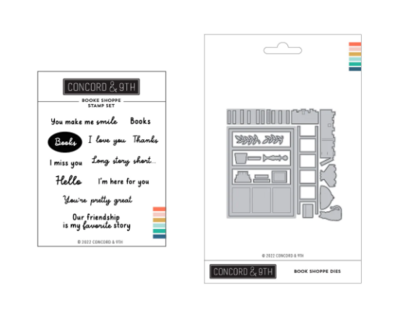 C&9 STAMP AND DIE SET- BOOK SHOPPE