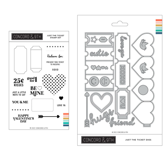 C&amp;9 STAMP AND DIE SET- JUST THE TICKET