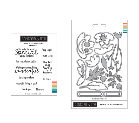C&amp;9 STAMP AND DIE SET- BUNCH OF BLOSSOMS
