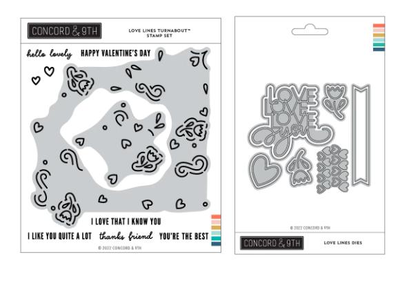 C&amp;9 STAMP- LOVE LINES TURNABOUT