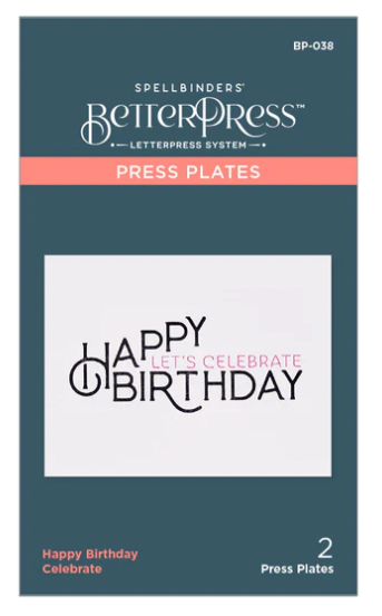 SB BETTERPRESS PRESS PLATES- HAPPY BIRTHDAY CELEBRATE