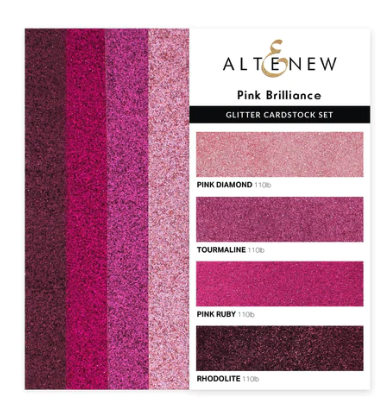ALT GLITTER GRADIENT CARDSTOCK SET- PINK BRILLIANCE
