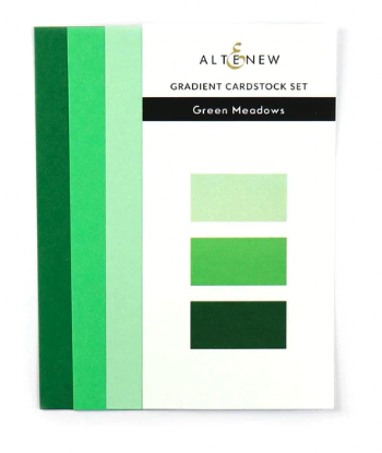 ALT  GRADIENT CARDSTOCK SET- GREEN MEADOWS (32 SHEETS 3&quot;X6&quot;)