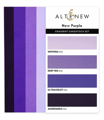 ALT  GRADIENT CARDSTOCK SET- NEW PURPLE (32 SHEETS 3&quot;X6&quot;)