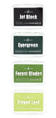 ALT MIXED MEDIA PIGMENT INK SET- GREEN FIELDS (4 INK PADS)