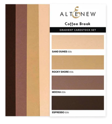 ALT  GRADIENT CARDSTOCK SET- COFFEE BREAK (32 SHEETS 3&quot;X6&quot;)