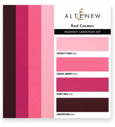 ALT  GRADIENT CARDSTOCK SET- RED COSMOS (32 SHEETS 3&quot;X6&quot;)