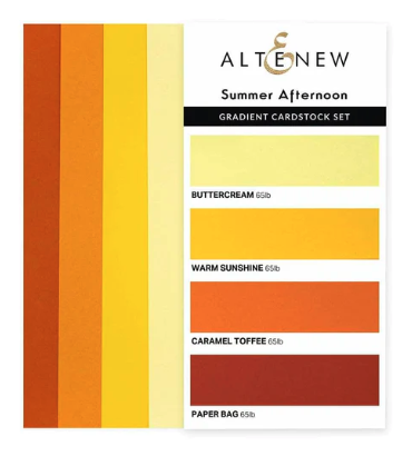 ALT  GRADIENT CARDSTOCK SET- SUMMER AFTERNOON (32 SHEETS 3&quot;X6&quot;)