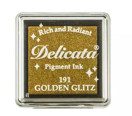 TSUKINEKO DELICATA GOLDEN GLITZ MINI INK PAD
