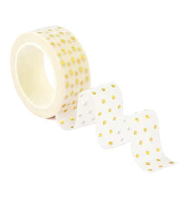 ALTENEW WASHI TAPE- GOLD FOIL POLKA DOT