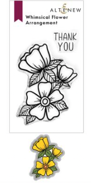 ALT  MINI STAMP AND DIE SET- WHIMSICAL FLOWER ARRANGEMENT