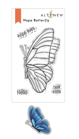 ALT  MINI STAMP AND DIE SET- HOPE BUTTERFLY