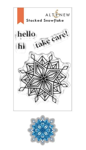 ALT  MINI STAMP AND DIE SET- STACKED SNOWFLAKE